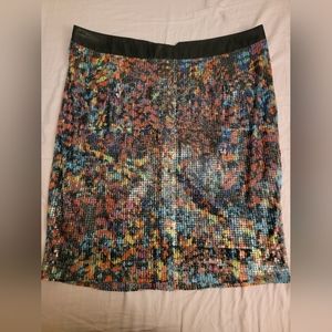 Lane Bryant multi colored sequined skirt